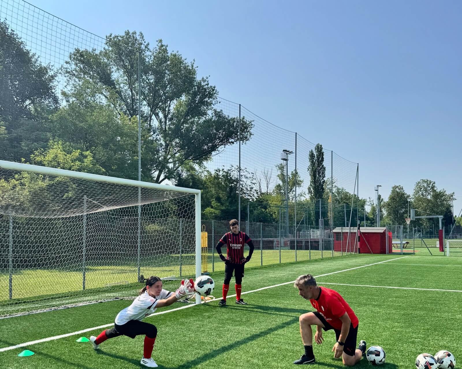 Students in class during the AC Milan Academy Experience Elite football program at Sportech Academy in Milan