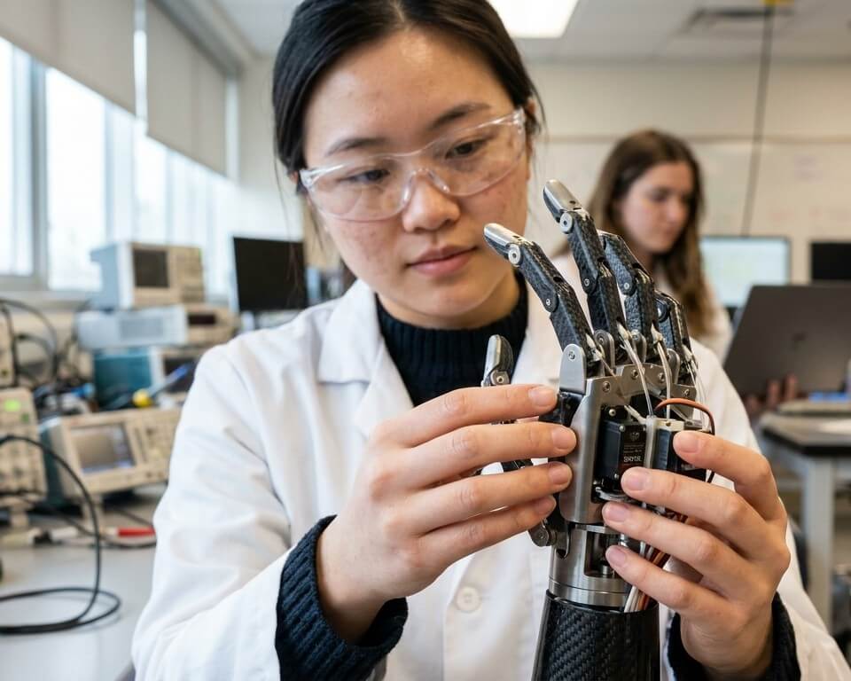 Students in class during the Biomedical Engineering summer program at Sportech Academy