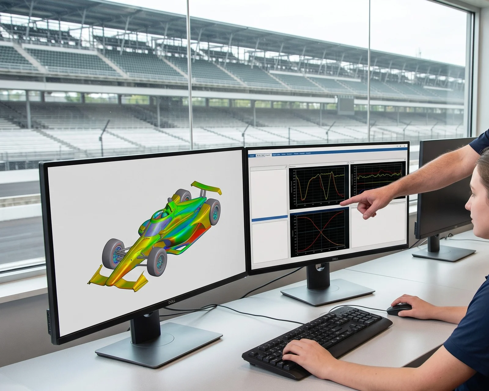 Students in class during the Motorsport Engineering University summer term at Sportech Academy in the Motor Valley