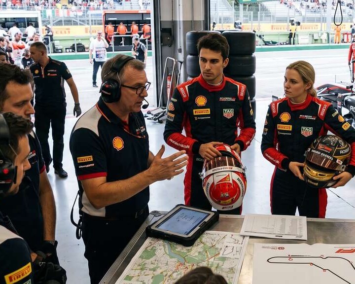 Students in class during the Motorsport Management University summer term at Sportech Academy in Milan and the Motor Valley
